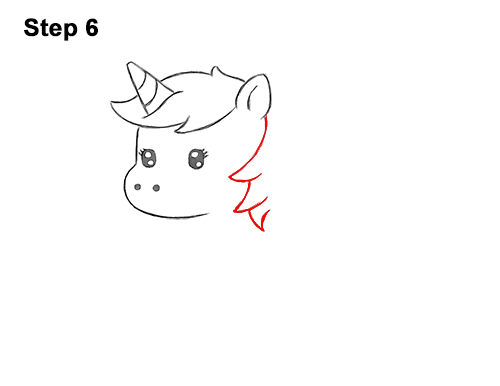 How to Draw Cute Cartoon Unicorn Pony 6
