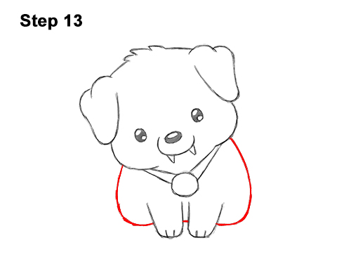 How to Draw Cute Cartoon Puppy Dog Vampire Dracula Halloween 13