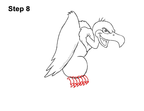 Draw a Cartoon Vulture 8 How to Draw a Cool Cartoon Vulture Condor Buzzard 8