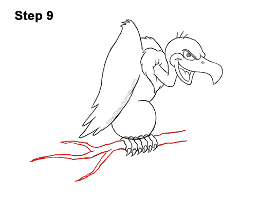 Draw a Cartoon Vulture 9 How to Draw a Cool Cartoon Vulture Condor Buzzard 9