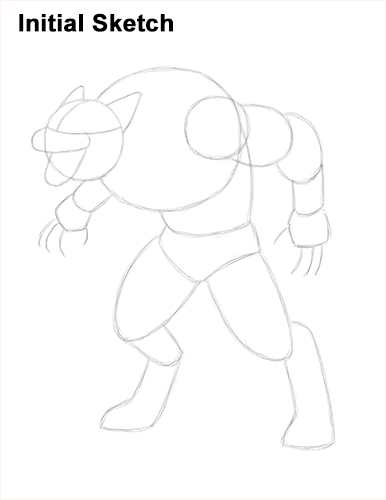How to Draw Growling Snarling Scary Angry Werewolf Initial Sketch