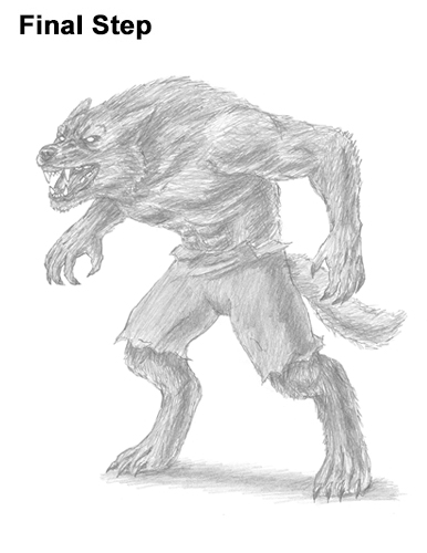 How to Draw Growling Snarling Scary Angry Werewolf