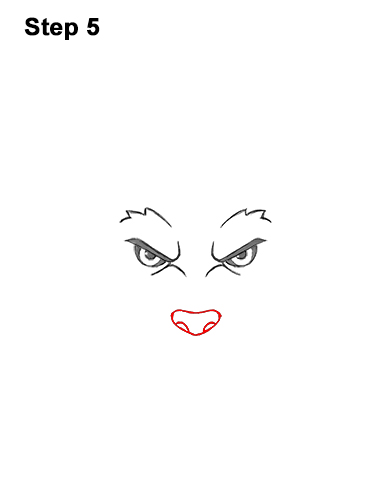 Draw a Cartoon Wolf Head 5 How to Draw Angry Growling Snarling Cartoon Wolf Head 5