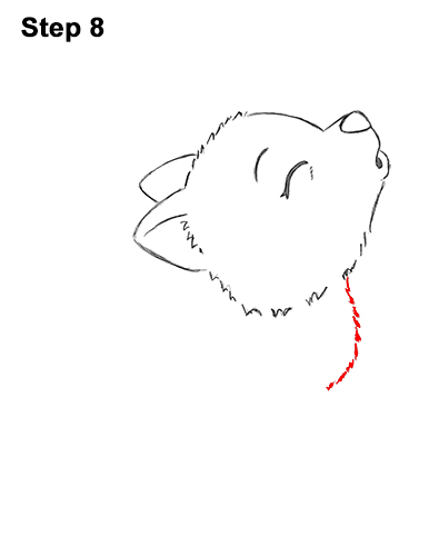 Draw a Cartoon Bat Wolf Pup Howling 8 How to Draw Cute Little Cartoon Wolf Pup Cub Howling 8