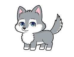 How to Draw a Cute Cartoon Wolf Chibi Kawaii