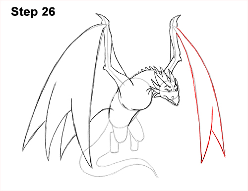 How to Draw Wyvern Dragon 26 How to Draw Wyvern Dragon Wings Flying 26