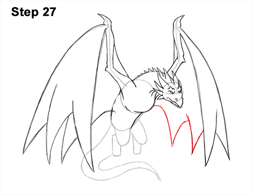 How to Draw Wyvern Dragon 27 How to Draw Wyvern Dragon Wings Flying 27