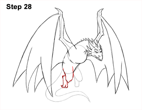 How to Draw Wyvern Dragon 28 How to Draw Wyvern Dragon Wings Flying 28