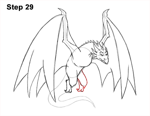 How to Draw Wyvern Dragon 29 How to Draw Wyvern Dragon Wings Flying 29