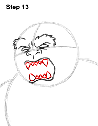 How to Draw a Yeti Abominable Snowman Monster 13