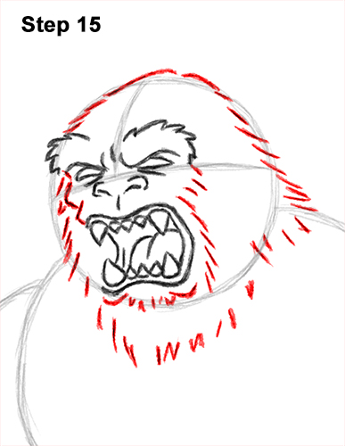 How to Draw a Yeti Abominable Snowman Monster 15